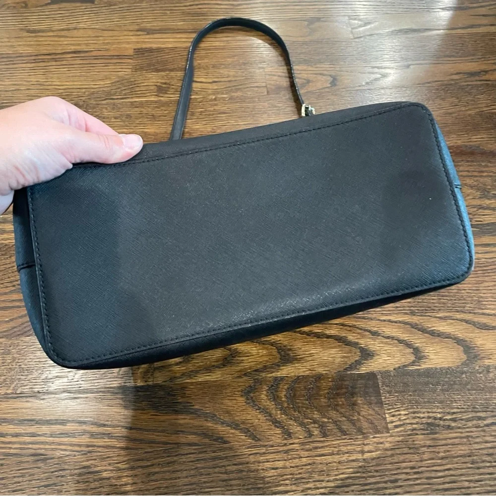 KATE SPADE Evangelie Laurel Way Black Leather Satchel